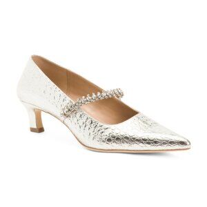 ALLEGRA JAMES Leather Antonella Heels